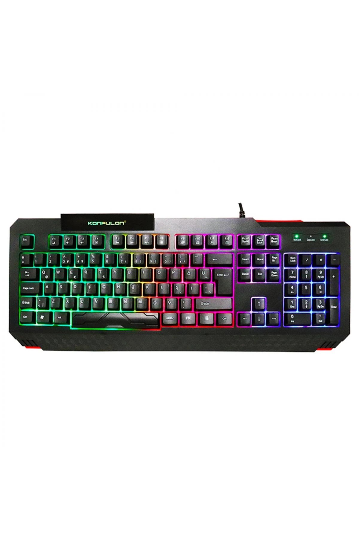 V2 RGB Işıklı Türkçe Q Kablolu Gaming Klavye-(5796)