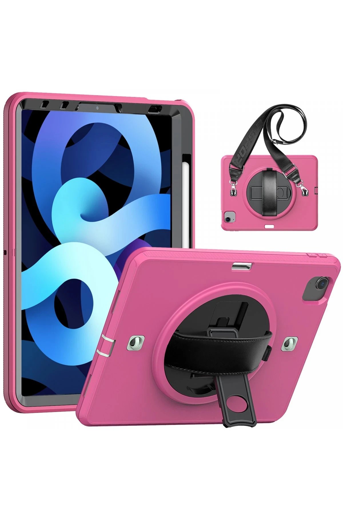 iPad Pro 11 (2020) Kılıf Strap-C Otterbox Tablet Kapak - Pembe-(5796)