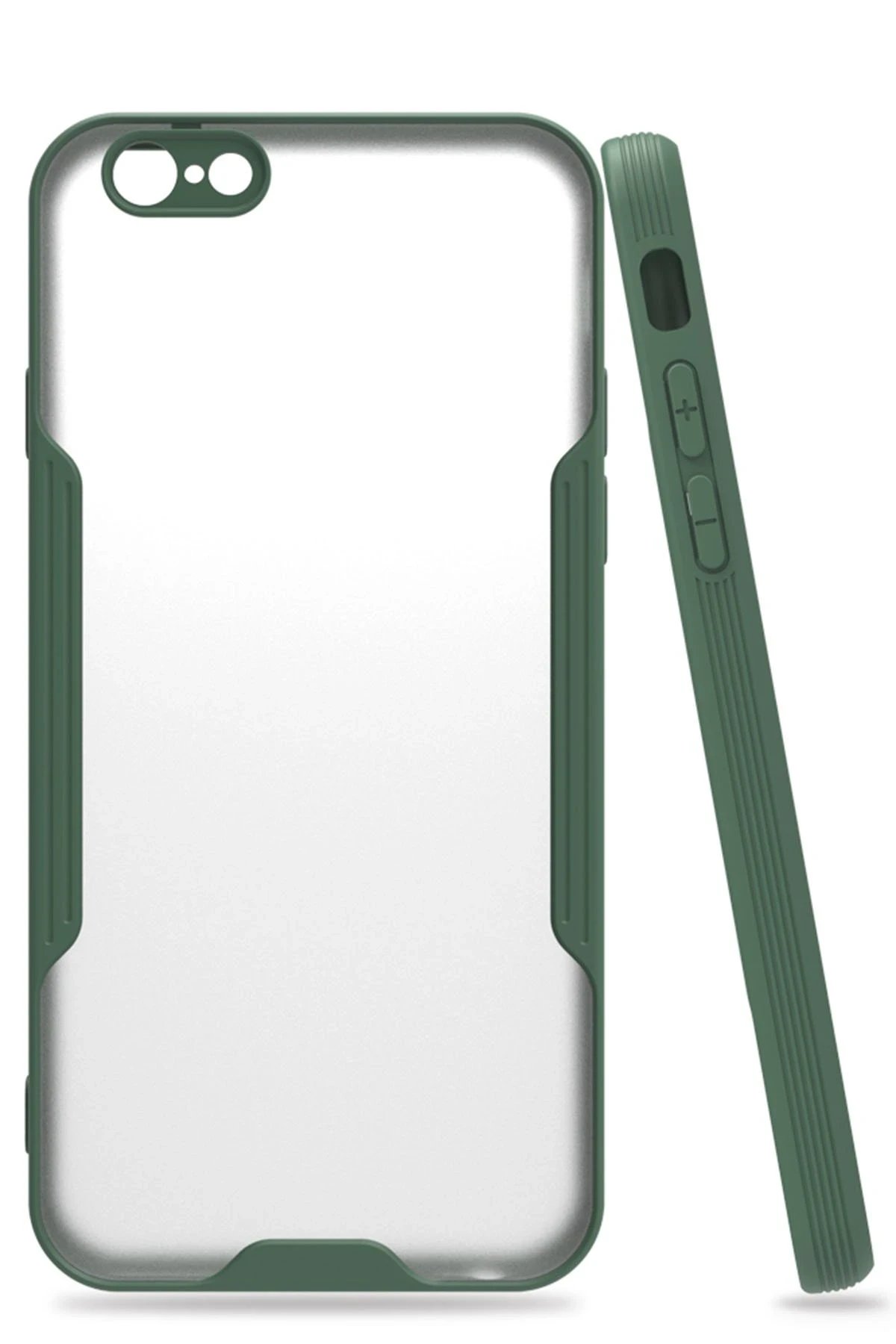 iPhone 6 Kılıf Platin Silikon - Yeşil-(5796)