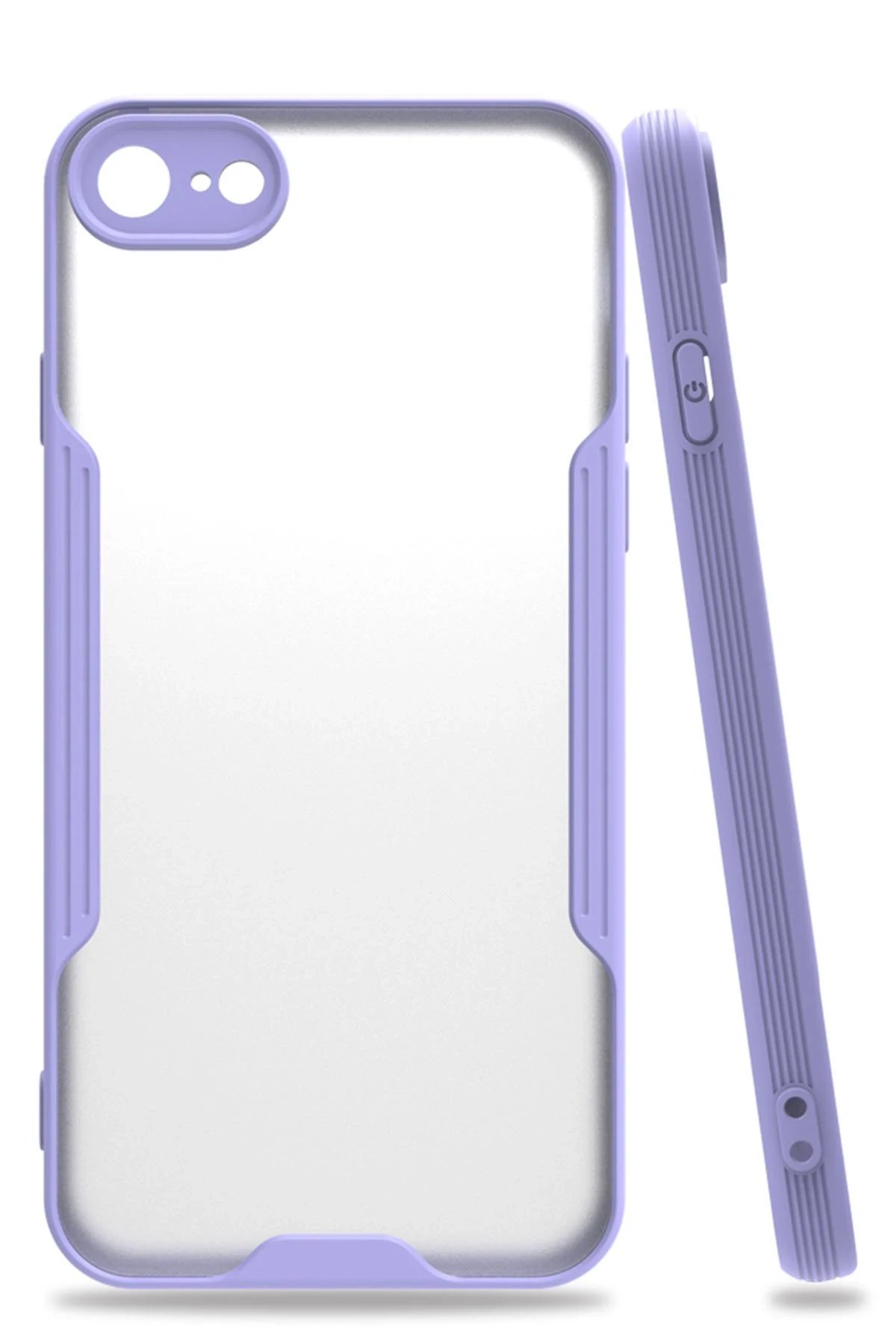 iPhone 7 Kılıf Platin Silikon - Lila-(5796)