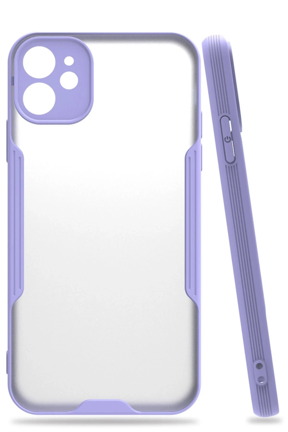 iPhone 11 Kılıf Platin Silikon - Lila-(5796)