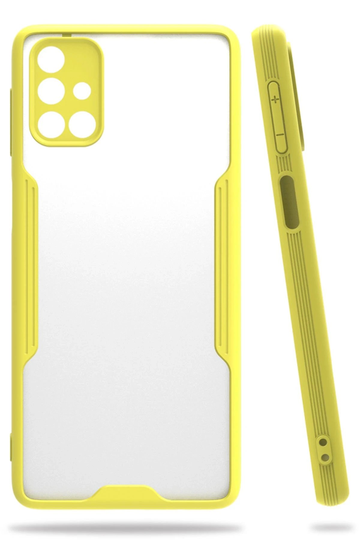 Samsung Galaxy M31S Kılıf Platin Silikon - Sarı-(5796)