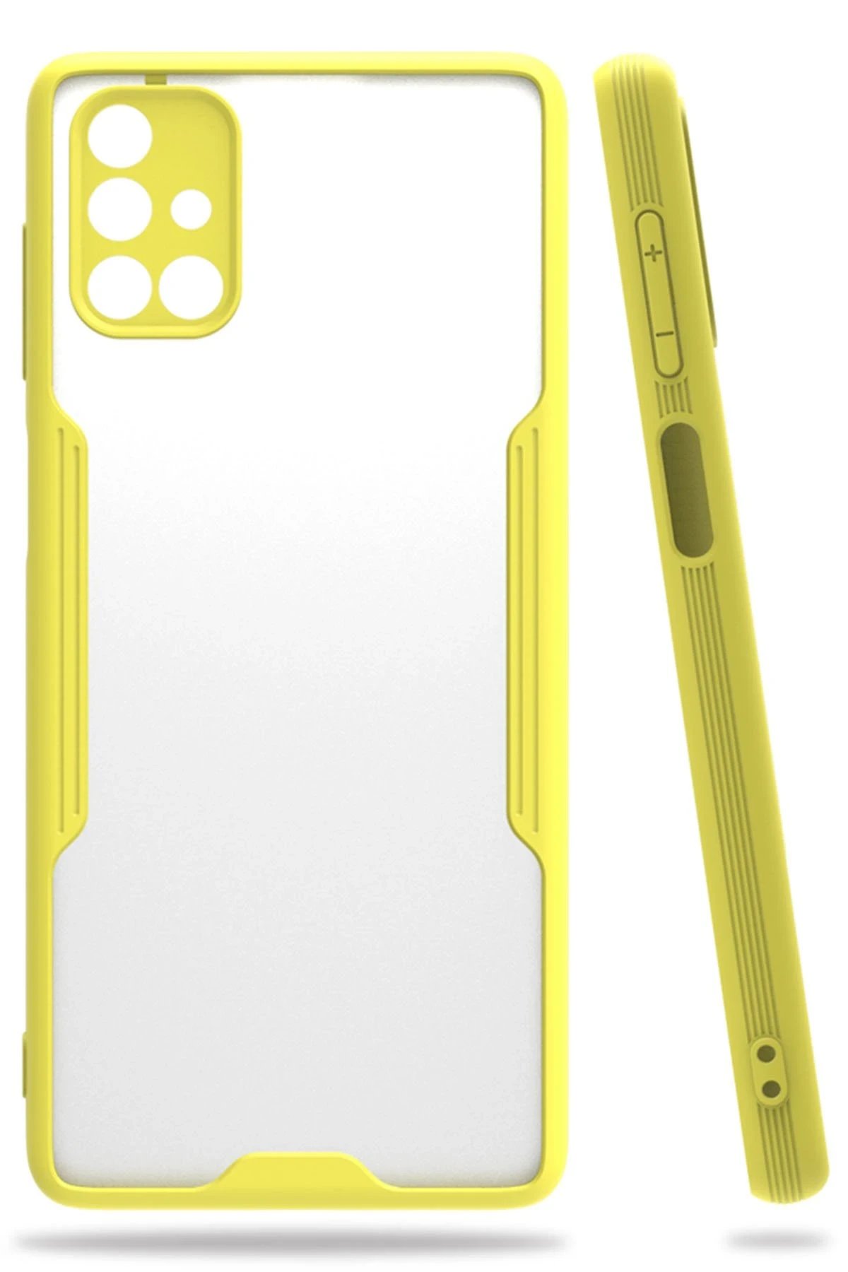 Samsung Galaxy M51 Kılıf Platin Silikon - Sarı-(5796)