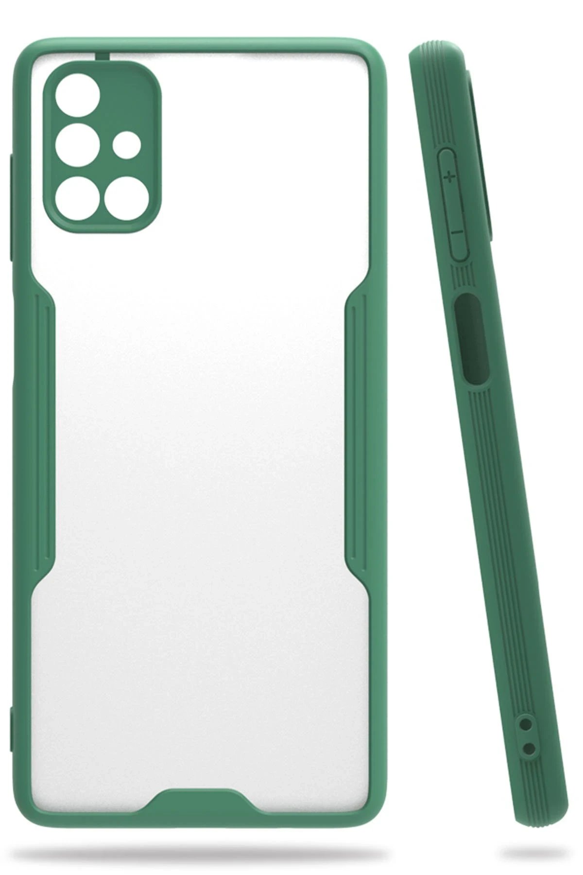 Samsung Galaxy M51 Kılıf Platin Silikon - Yeşil-(5796)