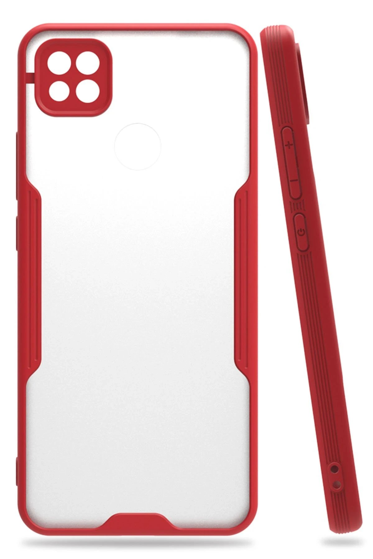 Xiaomi Redmi 9C Kılıf Platin Silikon - Kırmızı-(5796)