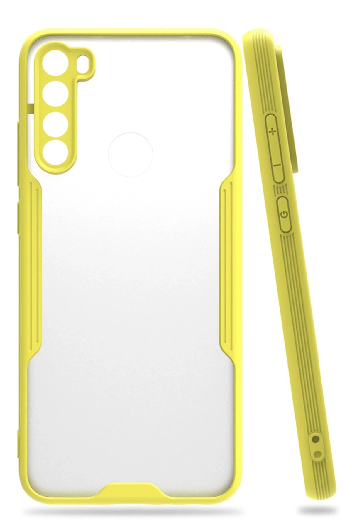 Xiaomi Redmi Note 8 Kılıf Platin Silikon - Sarı-(5796)