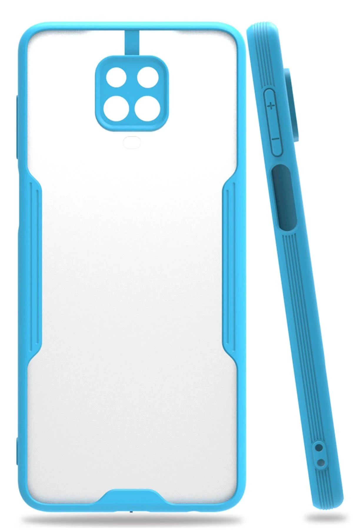Xiaomi Redmi Note 9S Kılıf Platin Silikon - Mavi-(5796)