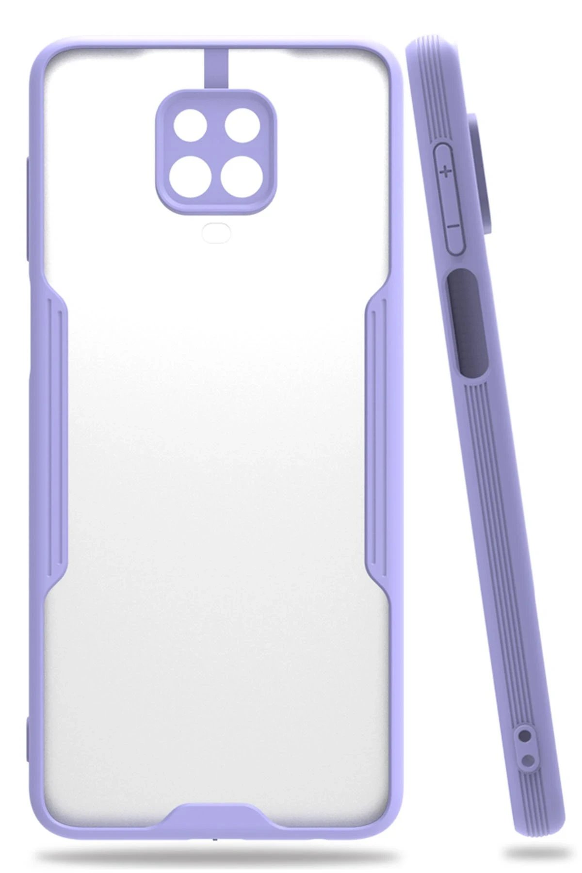 Xiaomi Redmi Note 9S Kılıf Platin Silikon - Lila-(5796)