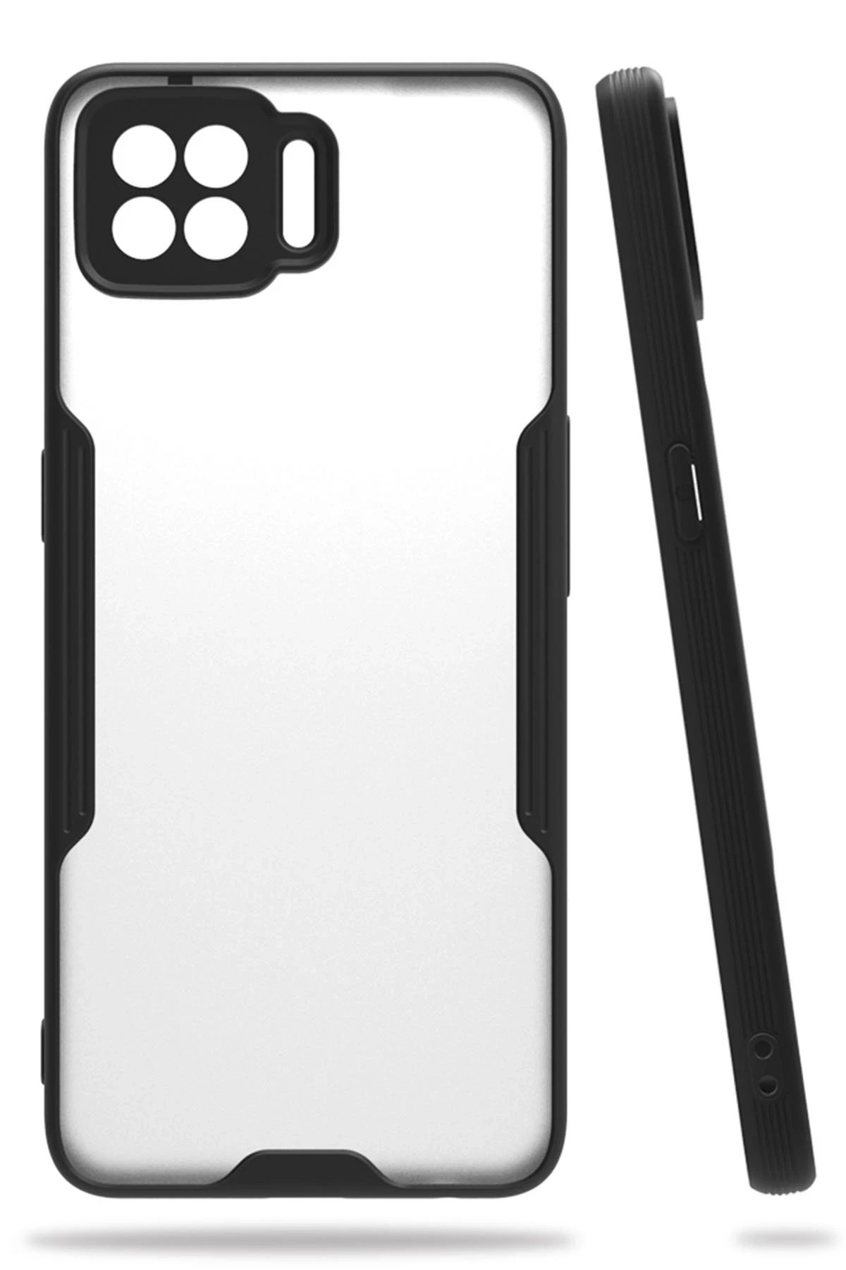 Oppo A73 Kılıf Platin Silikon - Siyah-(5796)