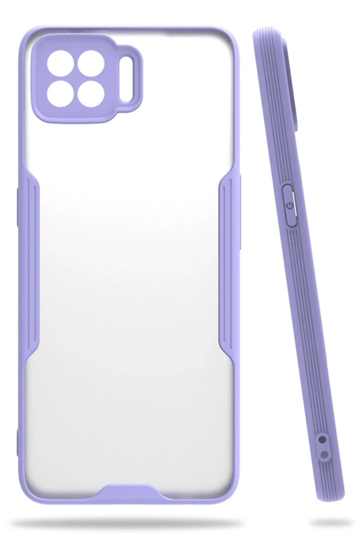 Oppo A73 Kılıf Platin Silikon - Lila-(5796)