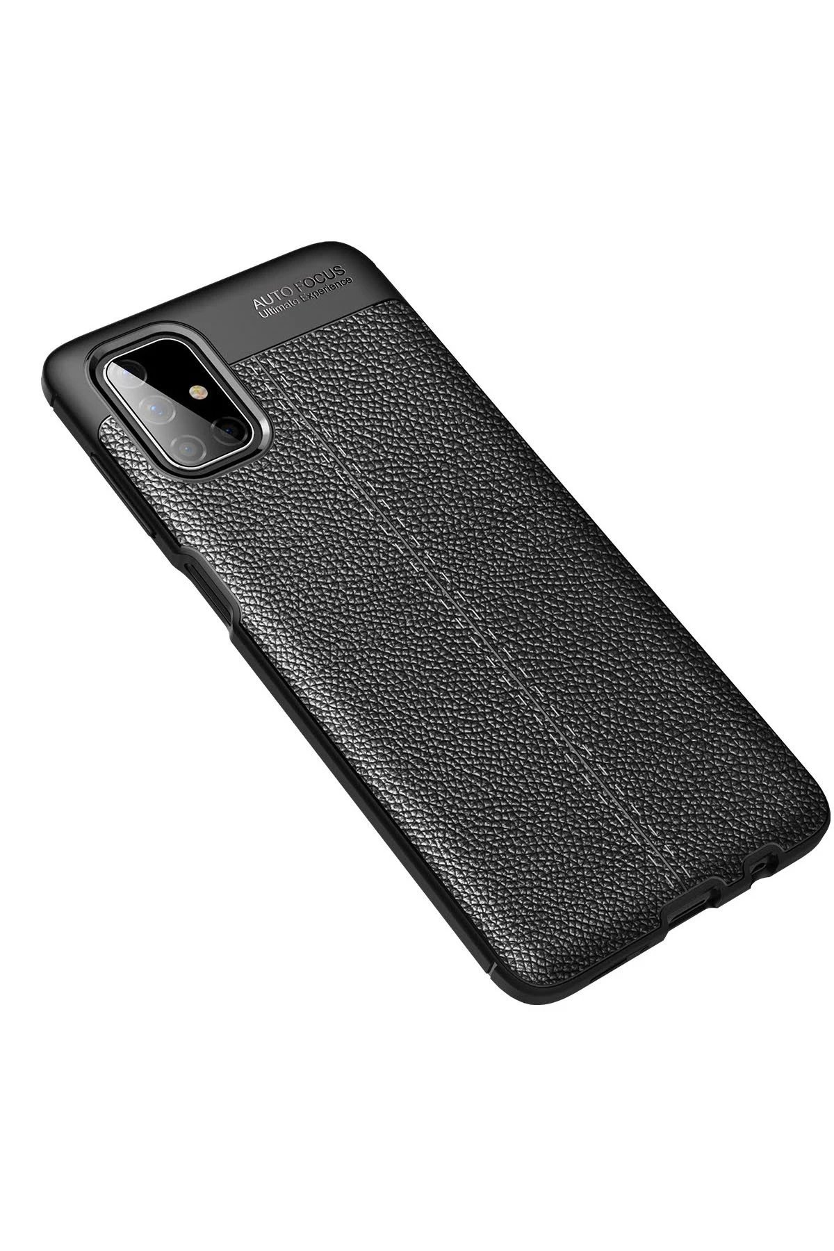 Samsung Galaxy M51 Kılıf Auto Focus Kapak - Siyah-(5796)