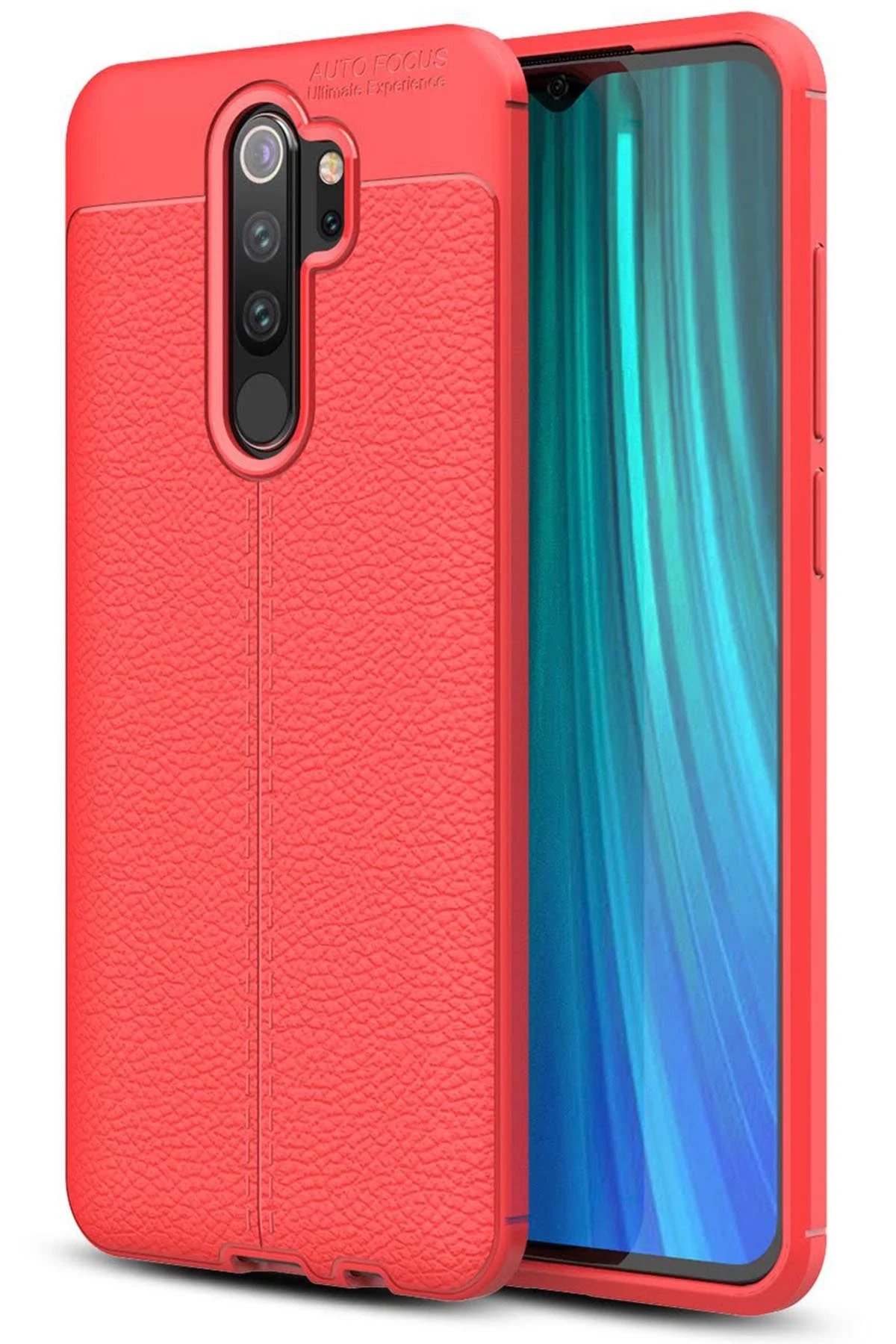 Xiaomi Redmi Note 8 Pro Kılıf Auto Focus Kapak - Kırmızı-(5796)