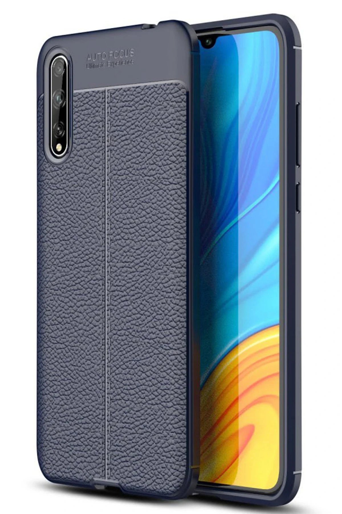 Huawei P Smart S Kılıf Auto Focus Kapak - Lacivert-(5796)