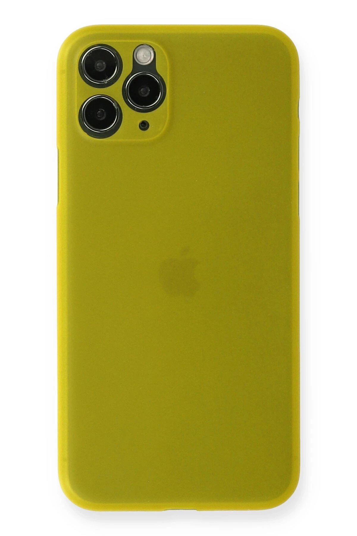 iPhone 11 Pro Max Kılıf PP Ultra İnce Kapak - Sarı-(5796)