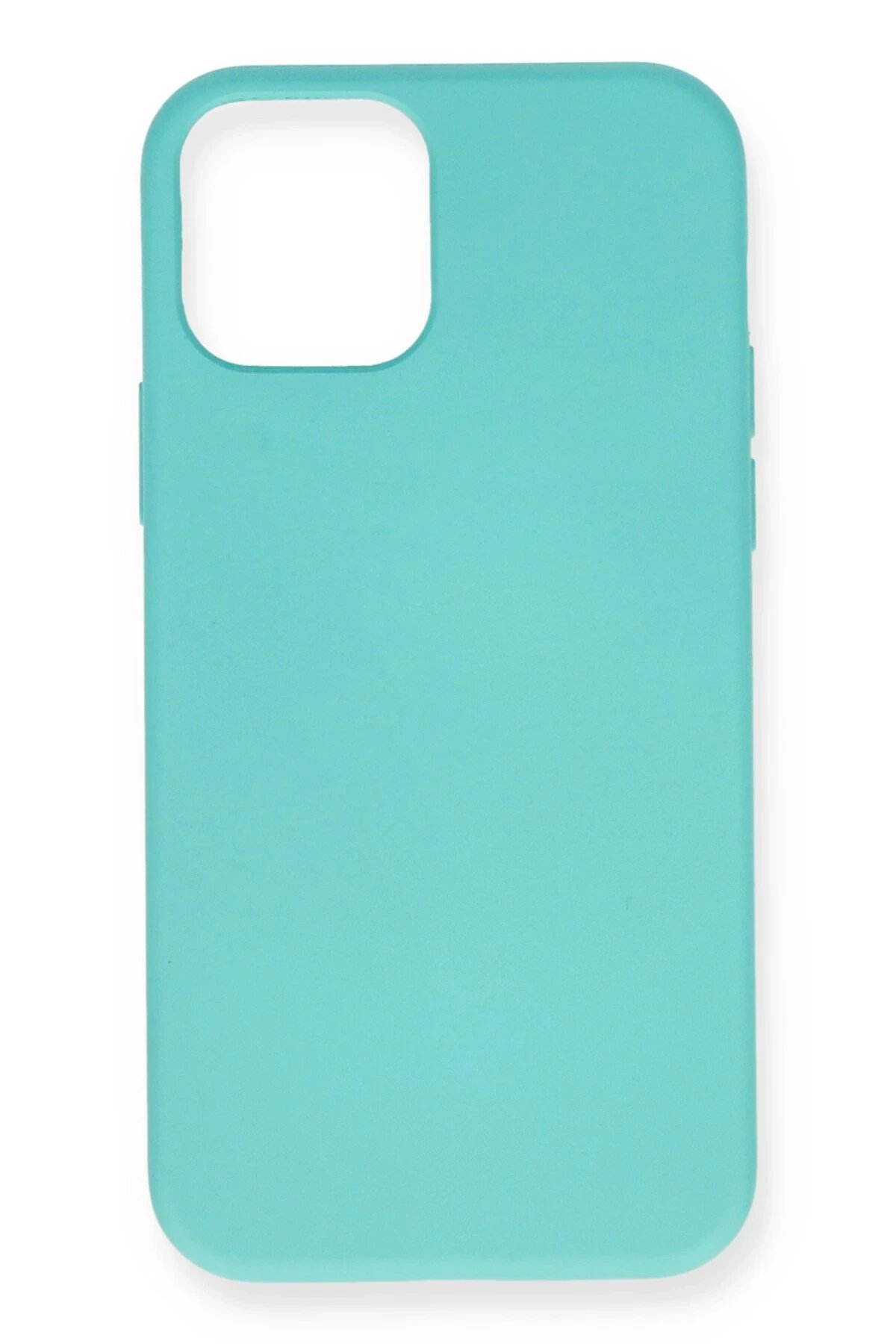 iPhone 12 Mini Kılıf Nano içi Kadife Silikon - Turkuaz-(5796)