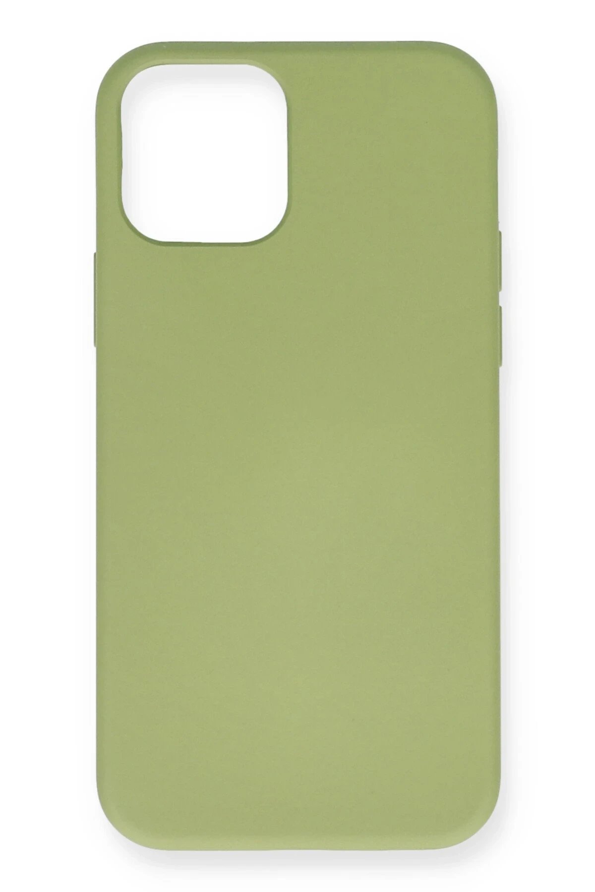 iPhone 12 Mini Kılıf Nano içi Kadife Silikon - Yeşil-(5796)