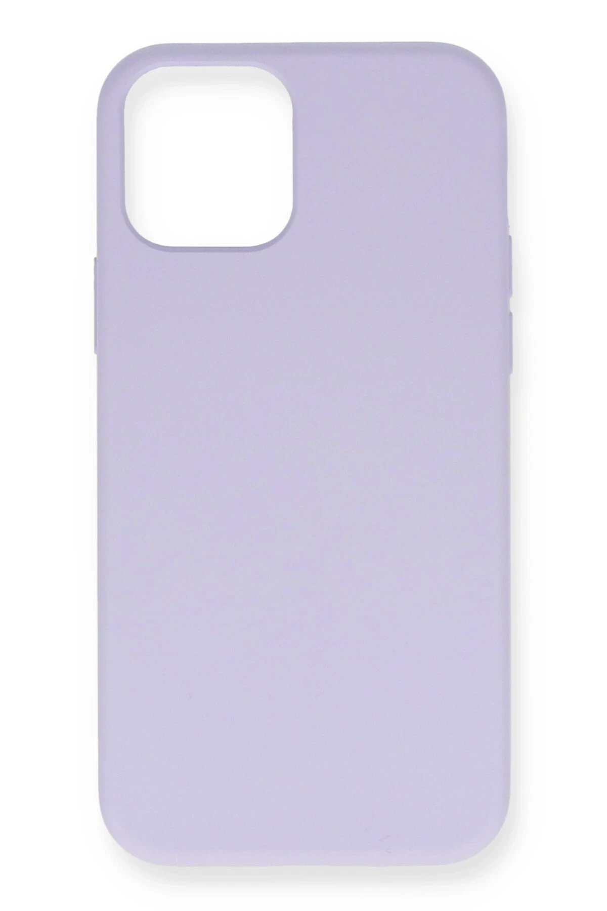 iPhone 12 Mini Kılıf Nano içi Kadife Silikon - Lila-(5796)