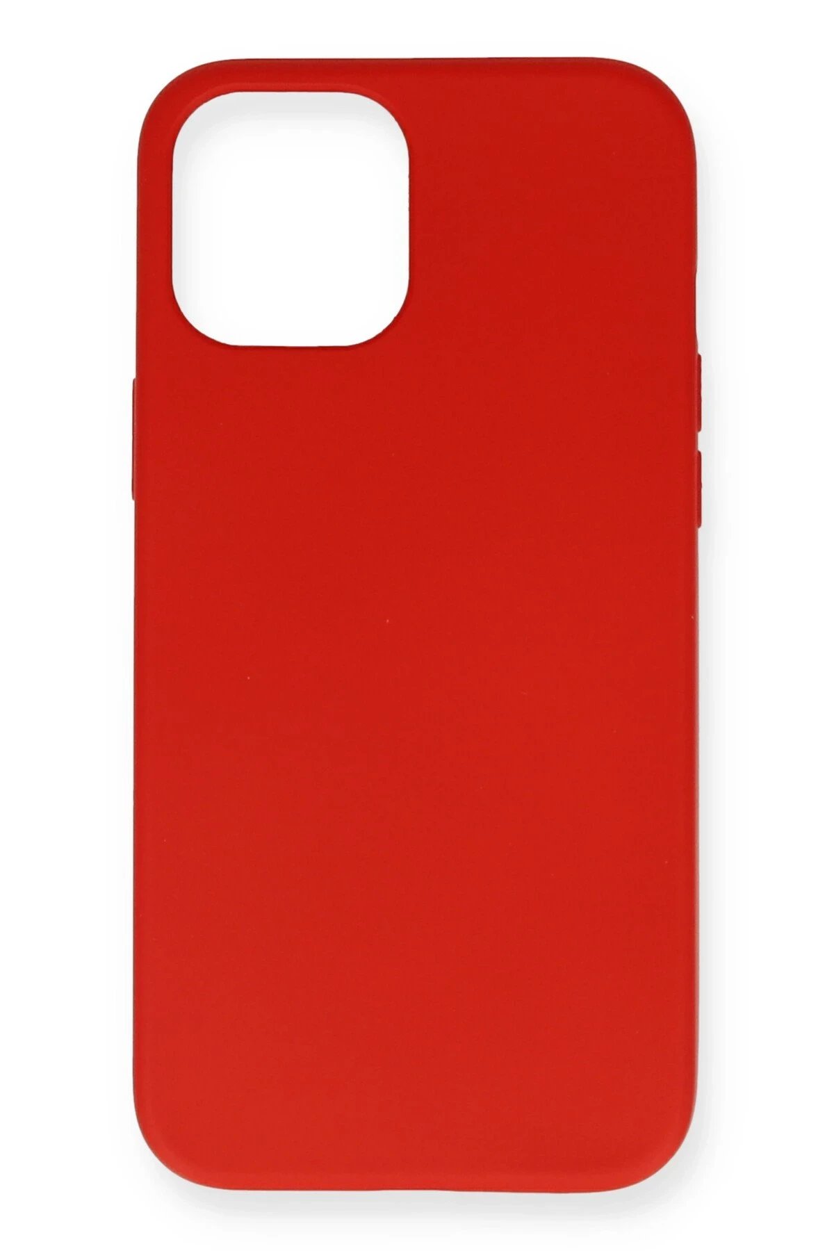 iPhone 12 Pro Max Kılıf Nano içi Kadife Silikon- Kırmızı-(5796)