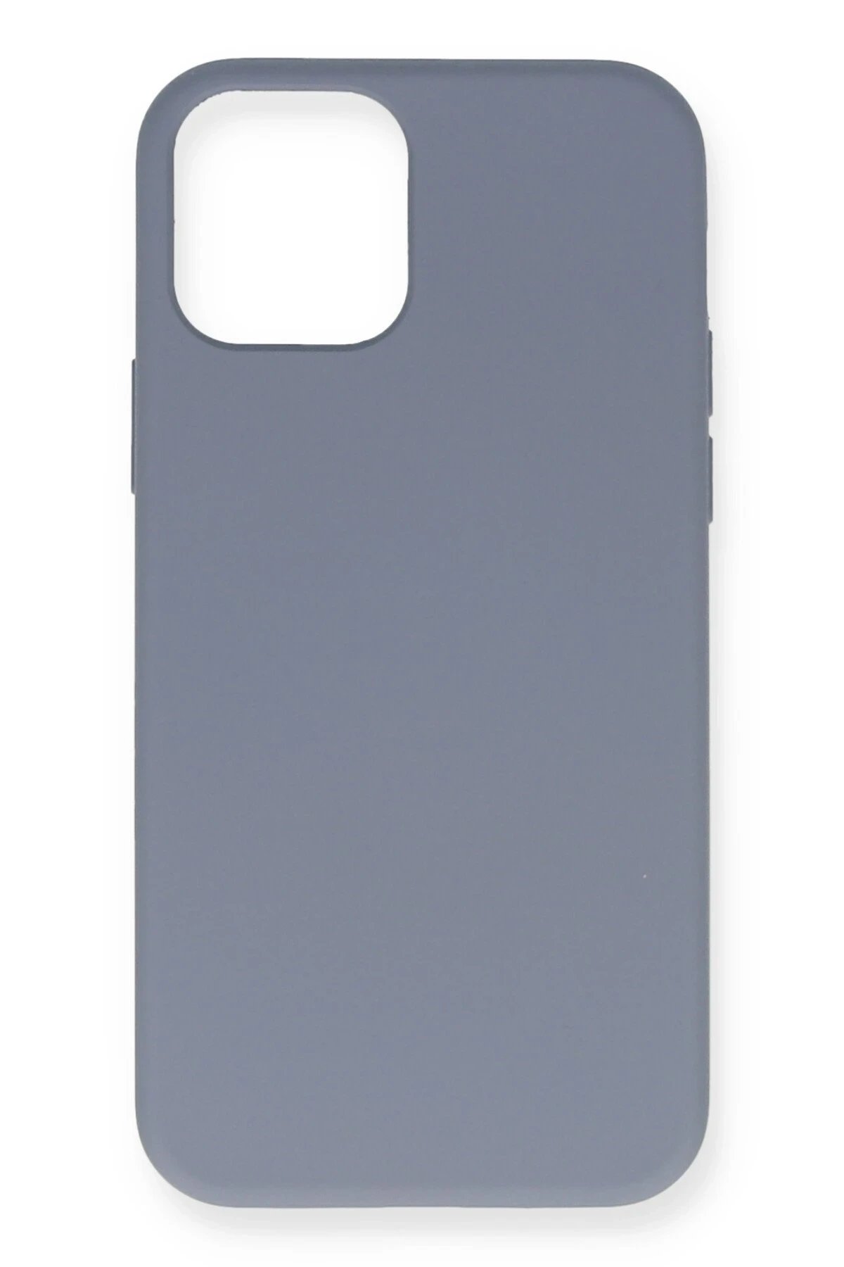 iPhone 12 Pro Max Kılıf Nano içi Kadife Silikon - Gri-(5796)