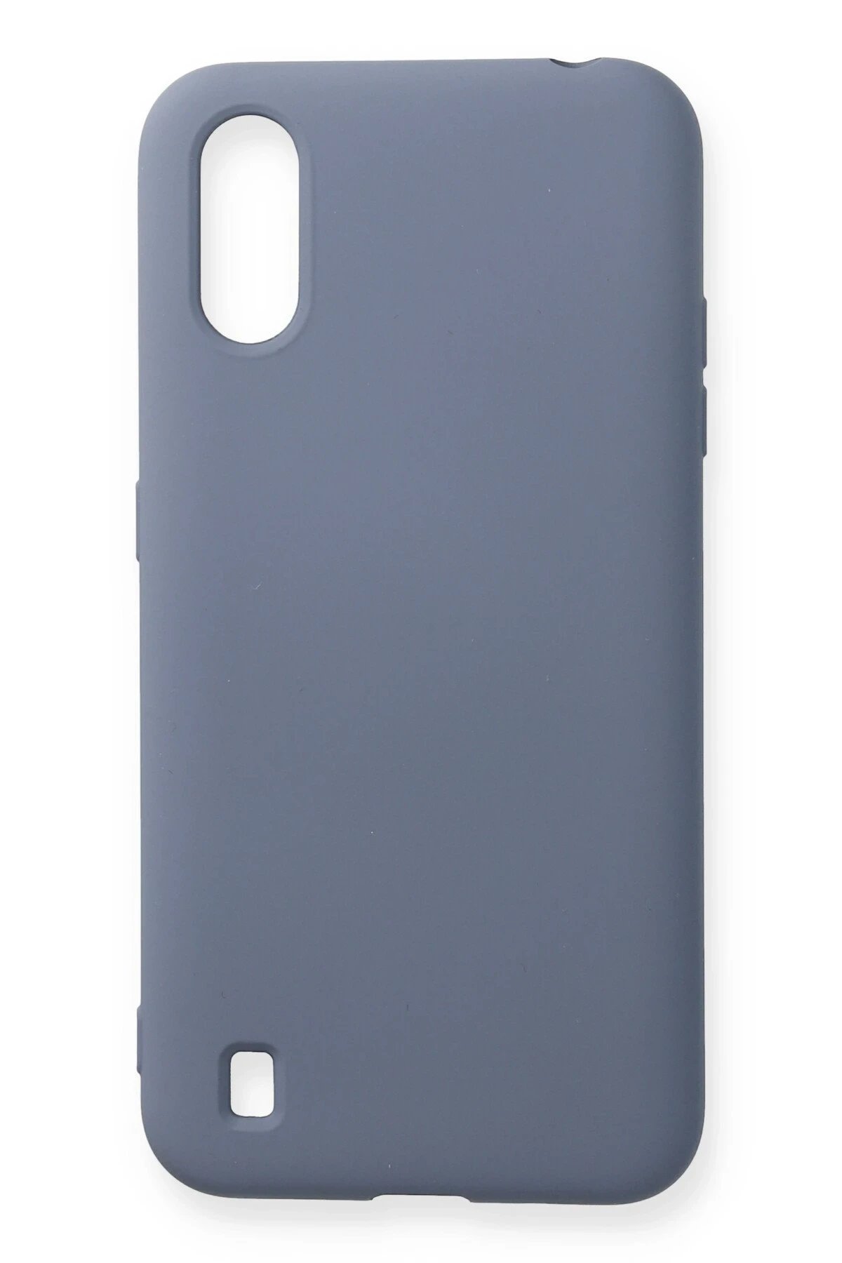 Samsung Galaxy A01 Kılıf Nano içi Kadife Silikon - Gri-(5796)