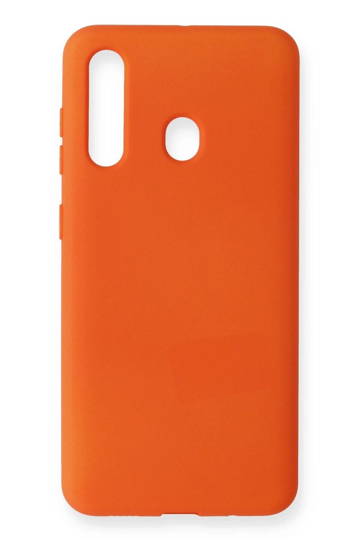 Samsung Galaxy M40 Kılıf Nano içi Kadife Silikon - Turuncu-(5796)