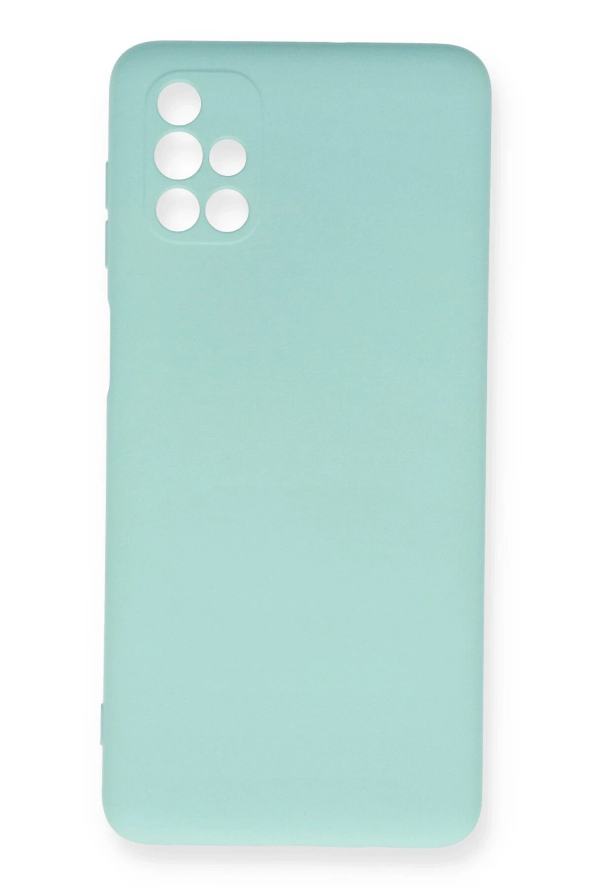 Samsung Galaxy M51 Kılıf Nano içi Kadife Silikon - Turkuaz-(5796)