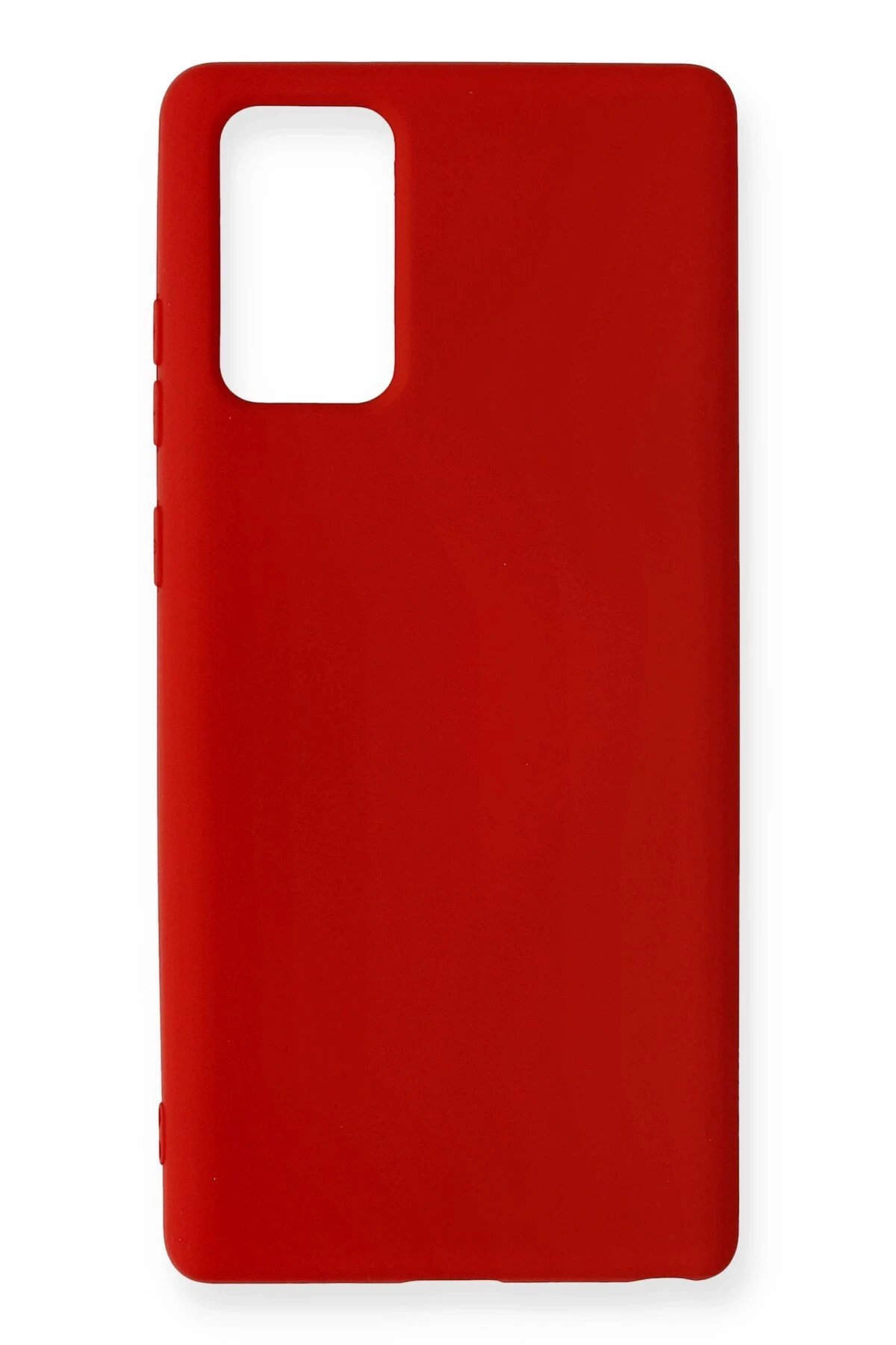 Samsung Galaxy Note 20 Kılıf Nano içi Kadife Silikon - Kırmızı-(5796)