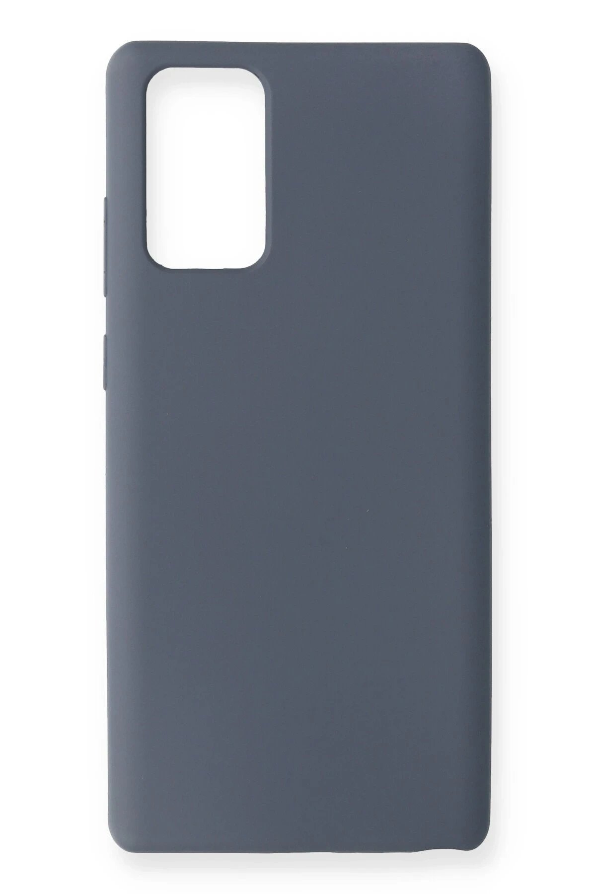 Samsung Galaxy Note 20 Kılıf Nano içi Kadife Silikon - Gri-(5796)