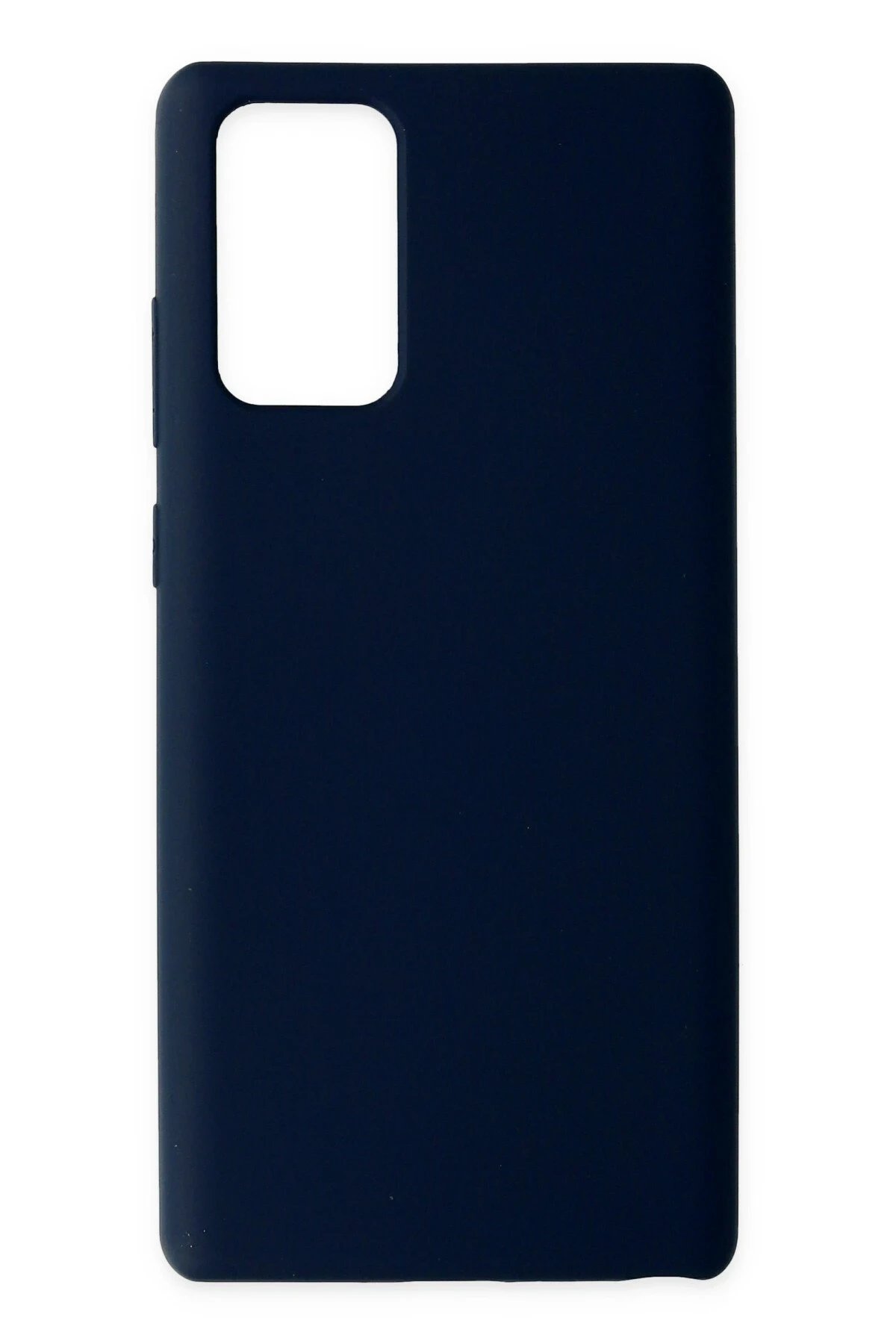 Samsung Galaxy Note 20 Kılıf Nano içi Kadife Silikon - Lacivert-(5796)