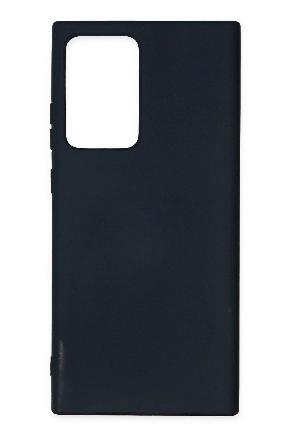 Samsung Galaxy Note 20 Ultra Kılıf Nano içi Kadife Silikon - Lacivert-(5796)