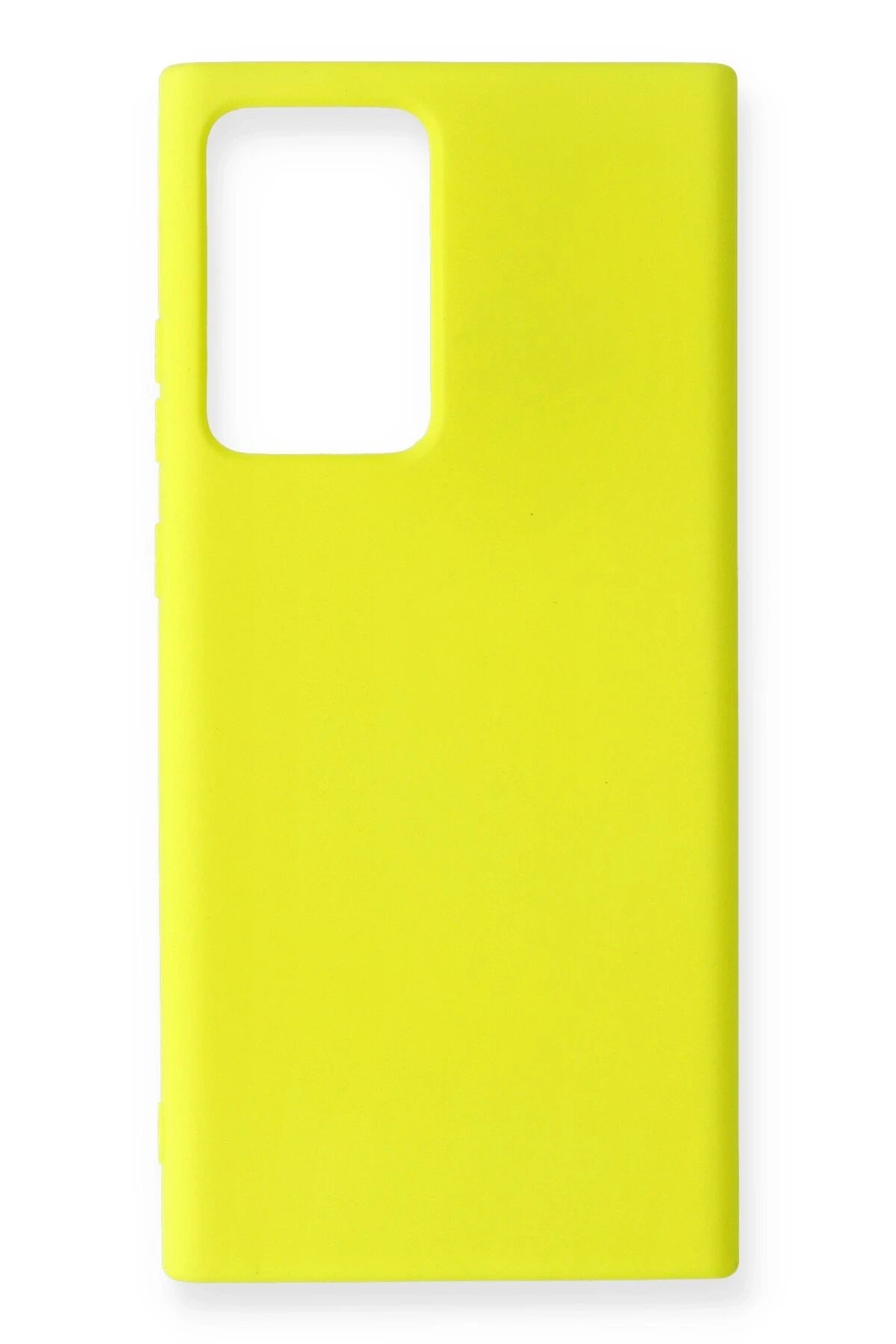 Samsung Galaxy Note 20 Ultra Kılıf Nano içi Kadife Silikon - Sarı-(5796)