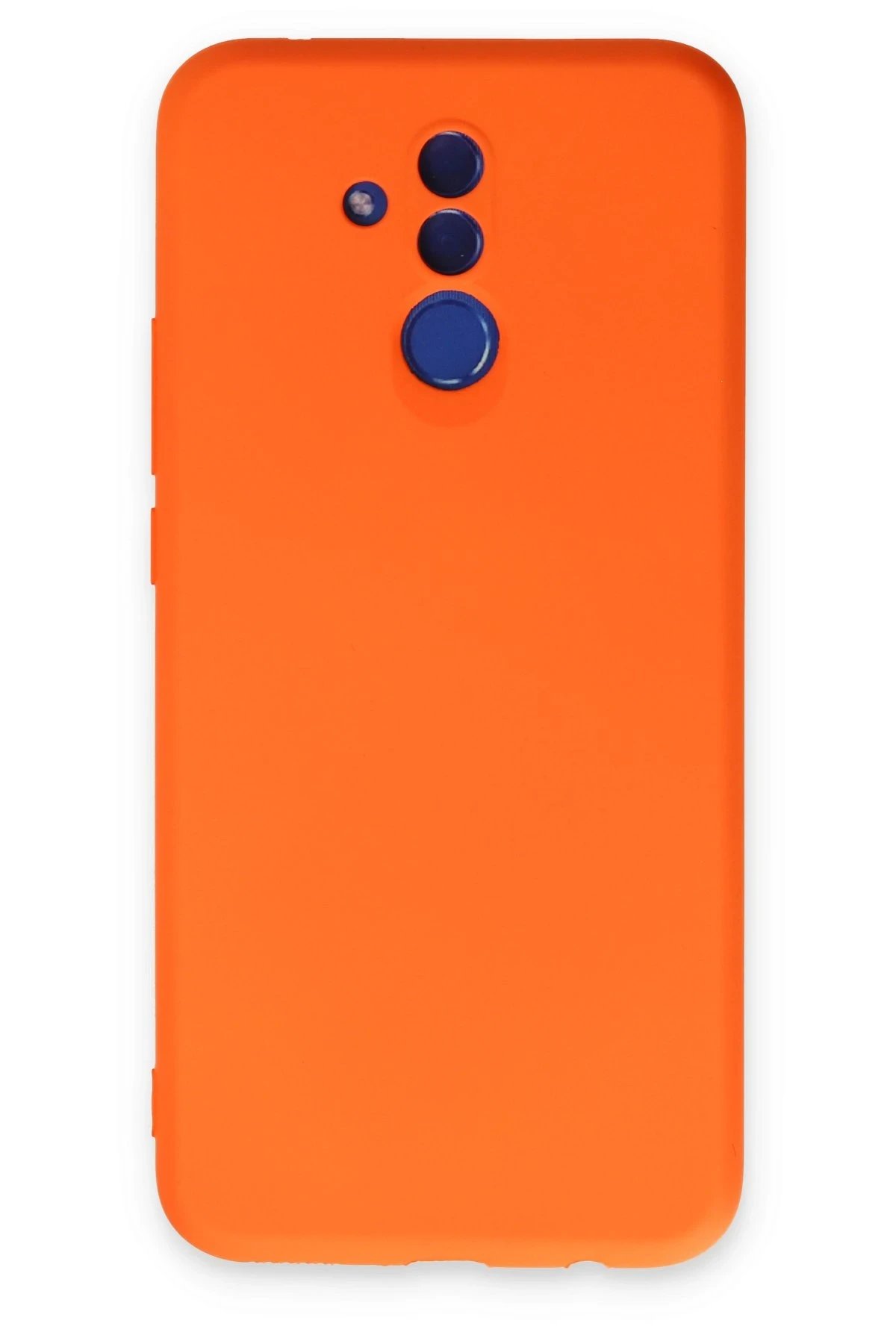 Huawei Mate 20 Lite Kılıf Nano içi Kadife Silikon - Turuncu-(5796)