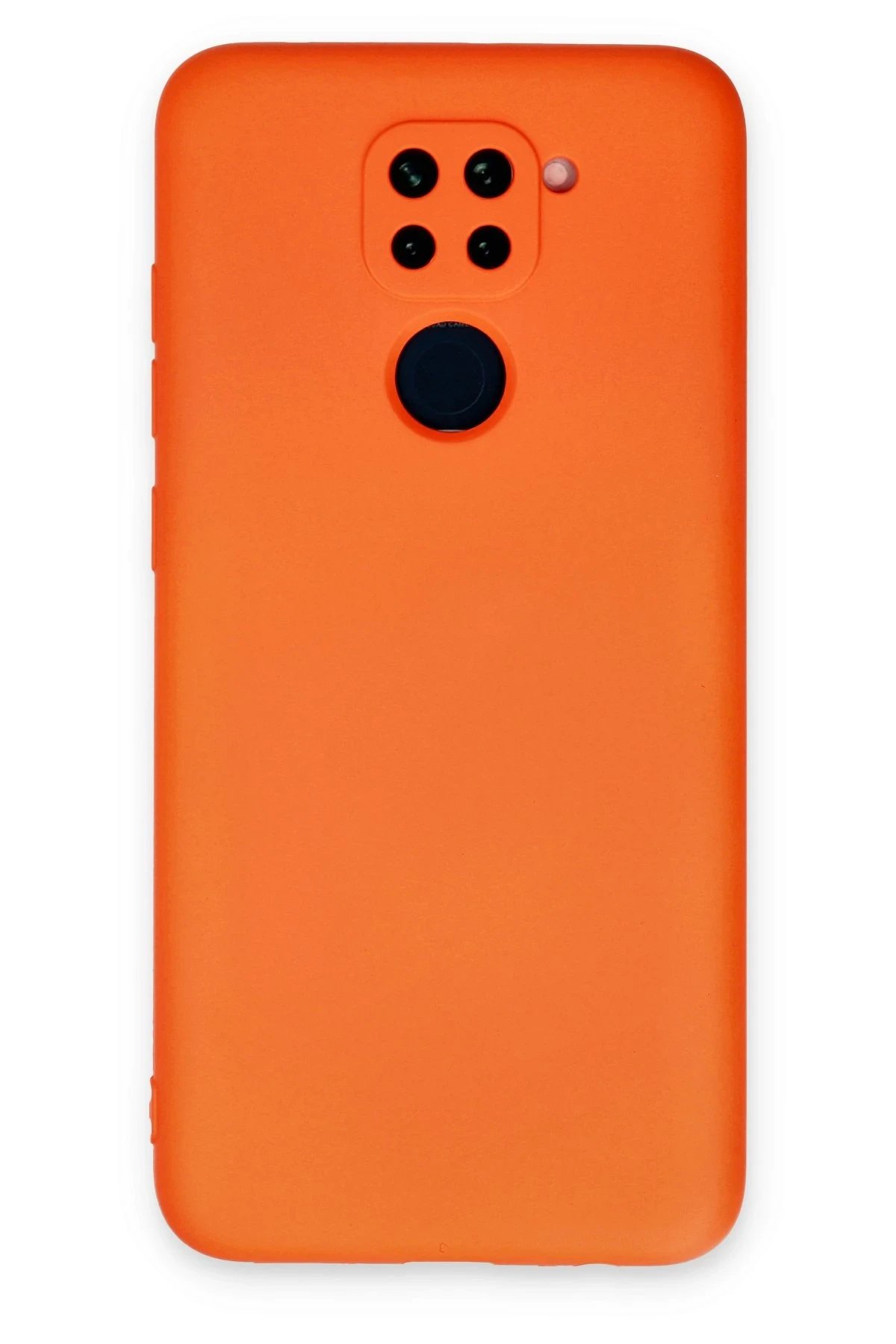 Xiaomi Redmi Note 9 Kılıf Nano içi Kadife Silikon - Turuncu-(5796)