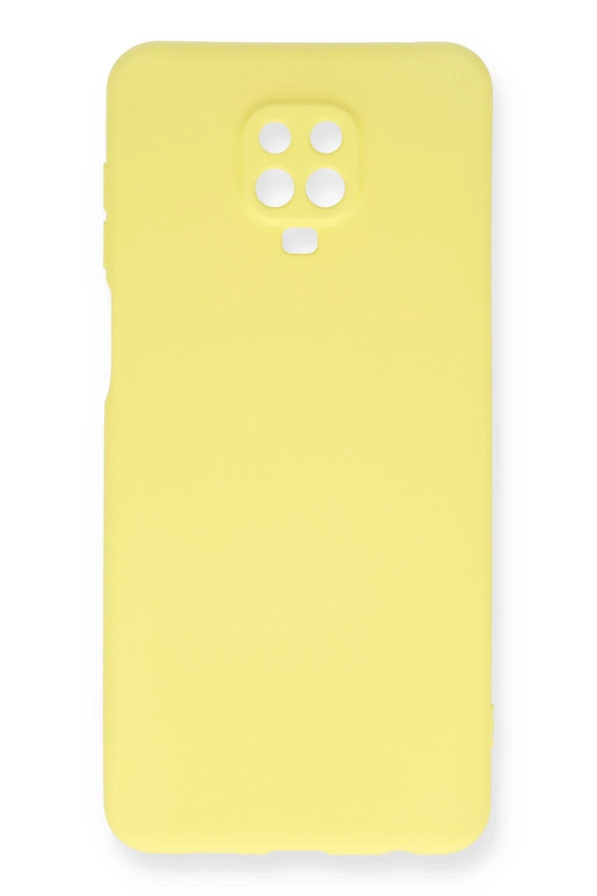 Xiaomi Redmi Note 9 Pro Kılıf Nano içi Kadife Silikon - Sarı-(5796)