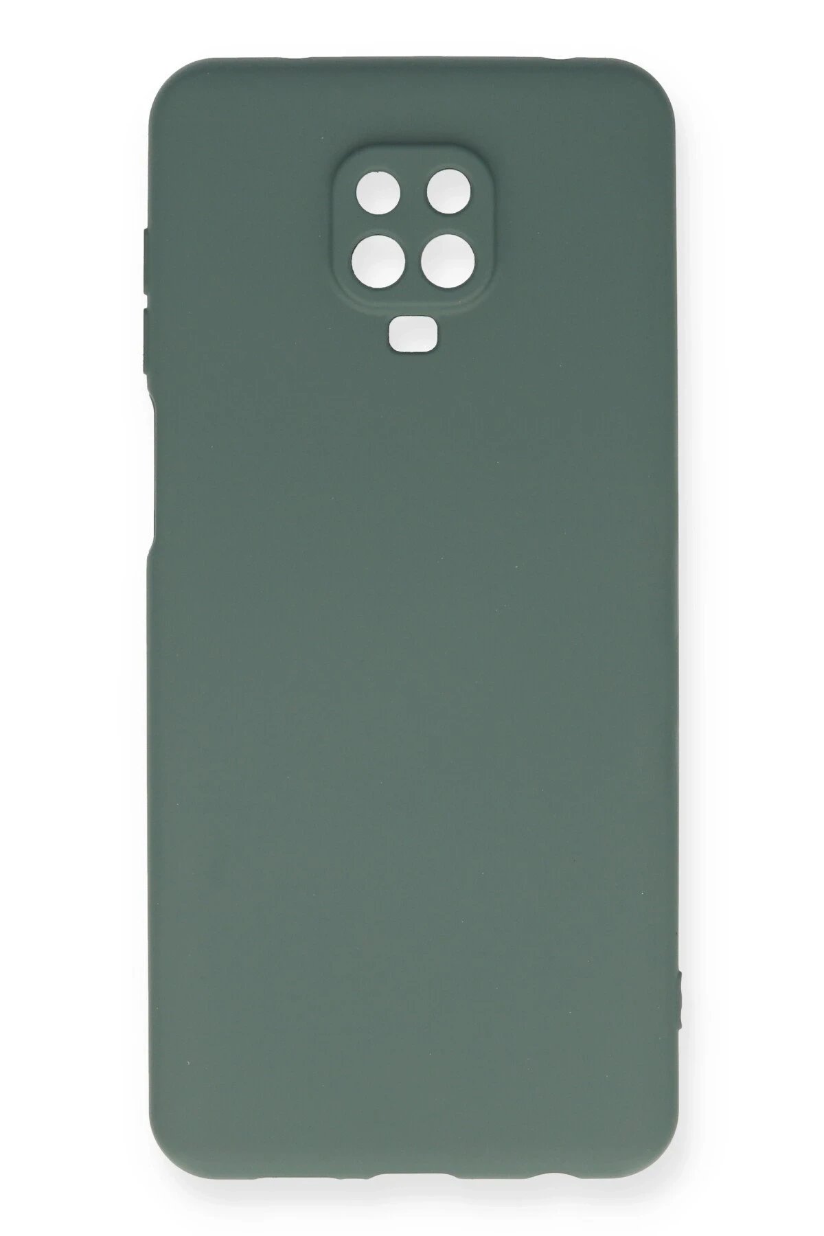 Xiaomi Redmi Note 9 Pro Kılıf Nano içi Kadife Silikon - Koyu Yeşil-(5796)