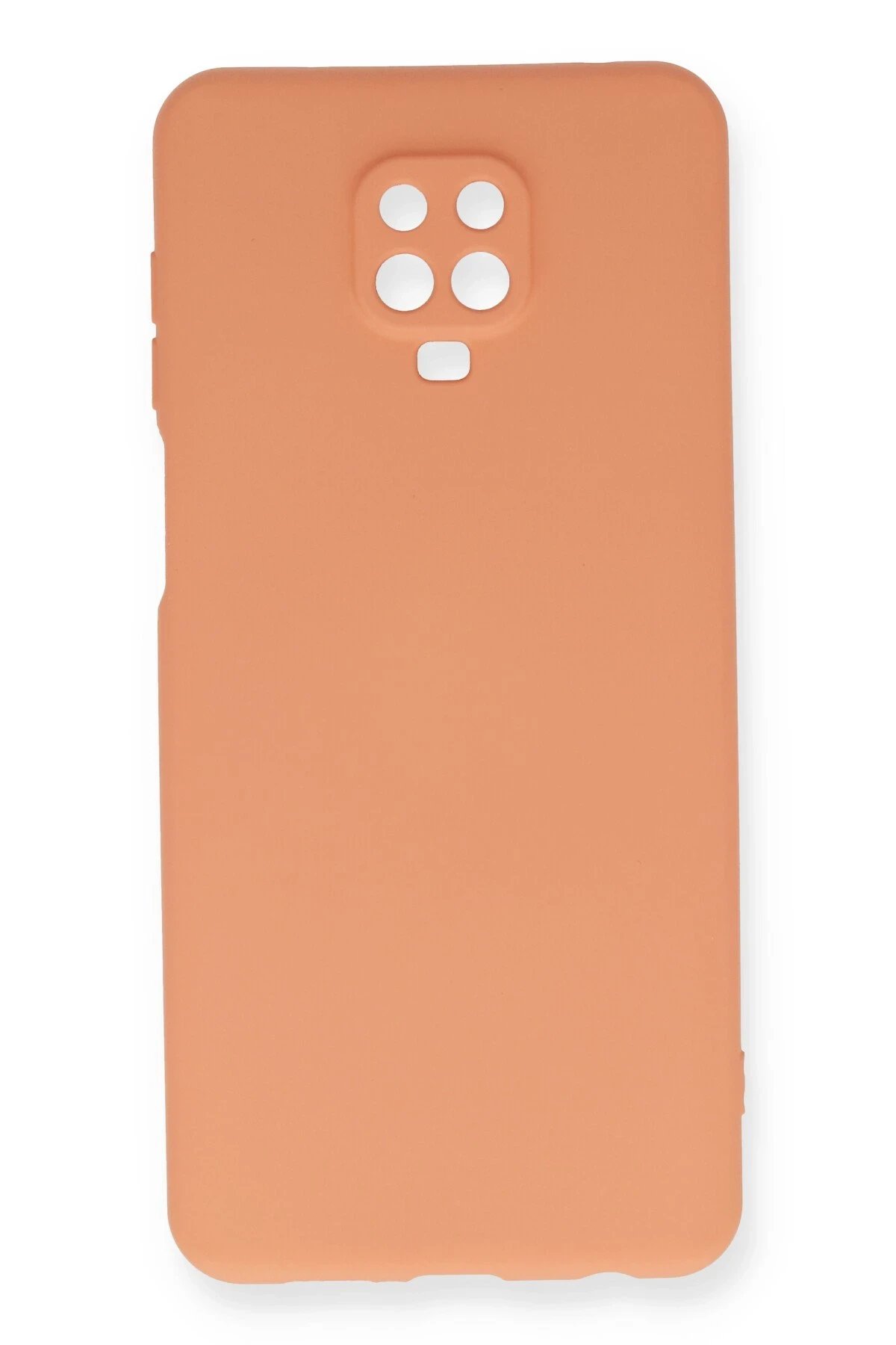 Xiaomi Redmi Note 9 Pro Kılıf Nano içi Kadife Silikon - Turuncu-(5796)