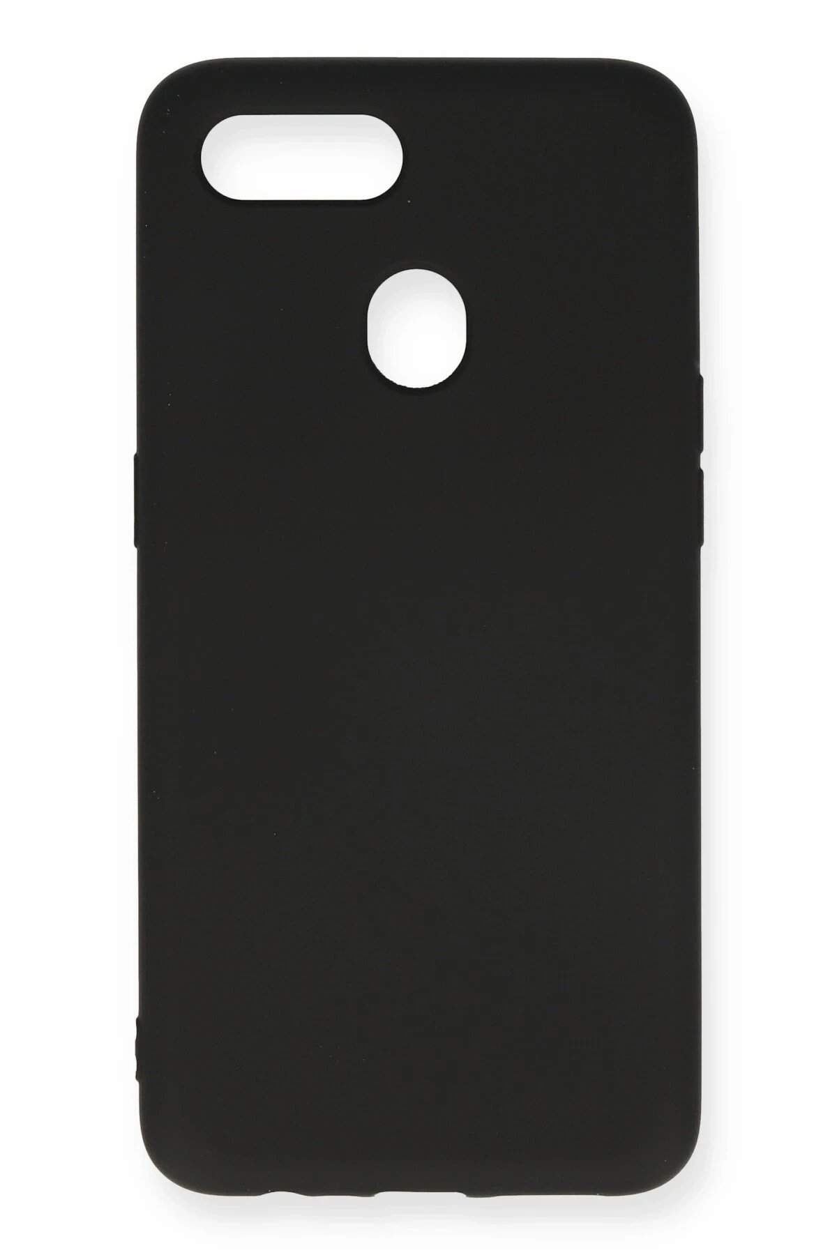 Oppo A12 Kılıf Nano içi Kadife Silikon - Siyah-(5796)