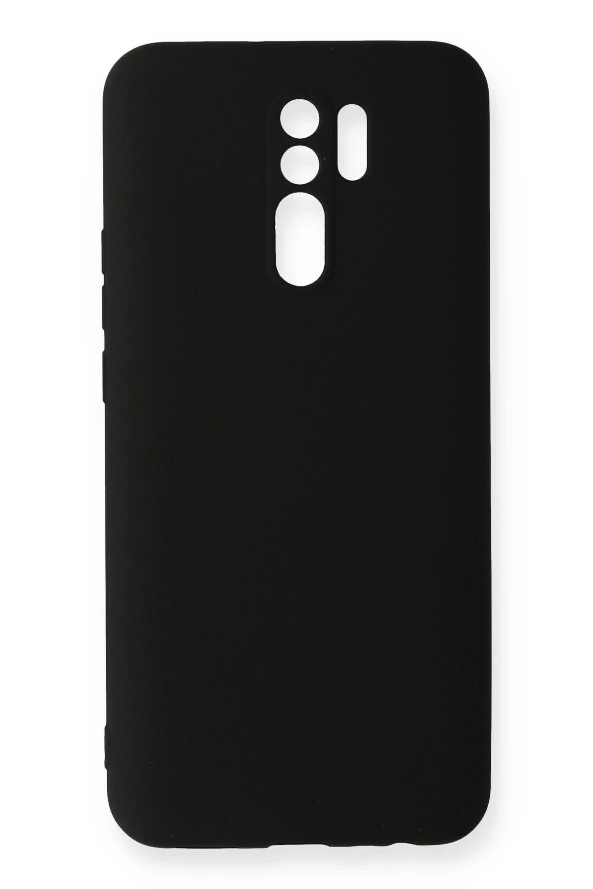 Xiaomi Redmi 9 Kılıf Nano içi Kadife Silikon - Siyah-(5796)