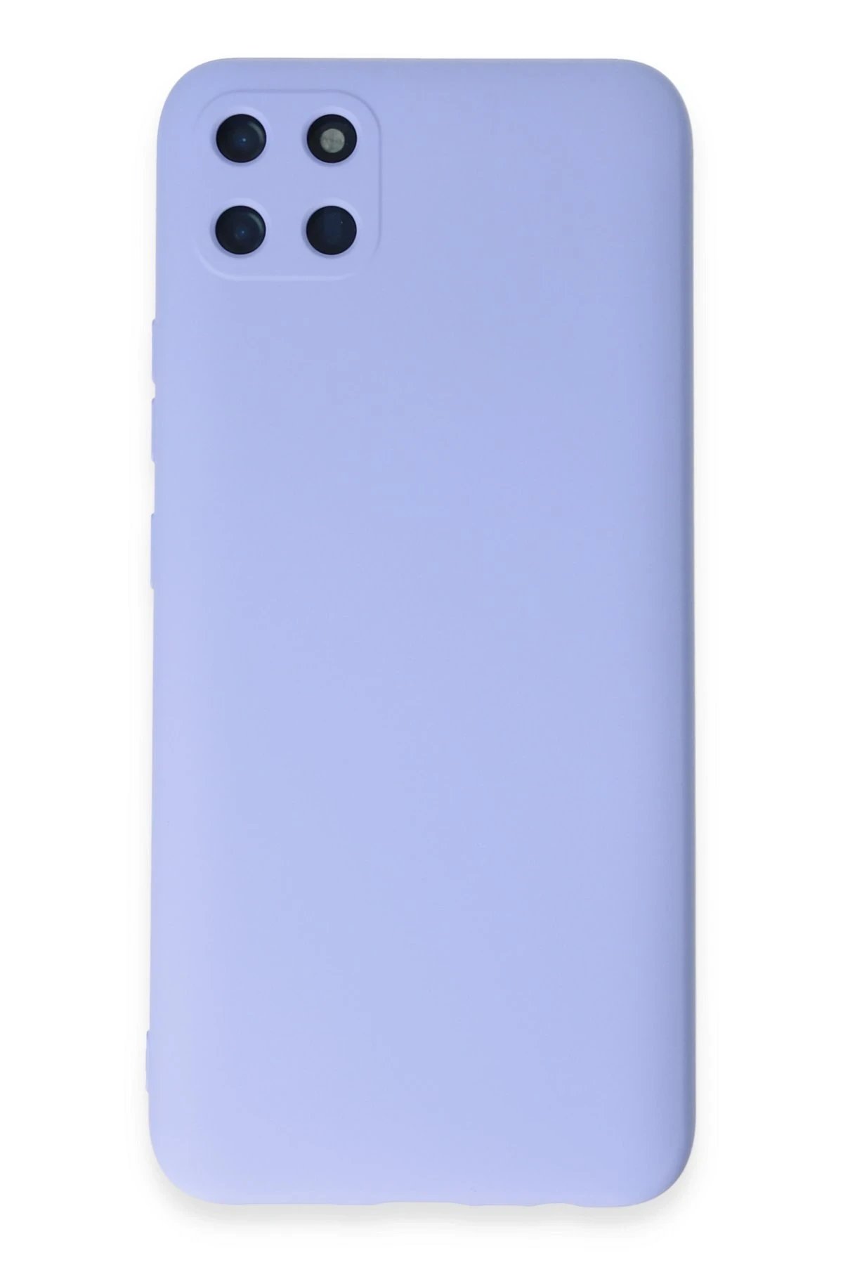 Realme C11 Kılıf Nano içi Kadife Silikon - Lila-(5796)