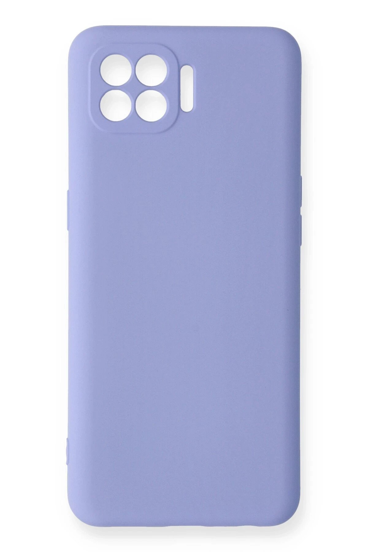 Oppo Reno 4 Lite Kılıf Nano içi Kadife Silikon - Lila-(5796)