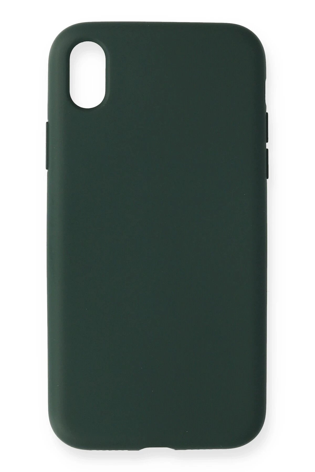 iPhone XR Kılıf Nano içi Kadife Silikon - Koyu Yeşil-(5796)