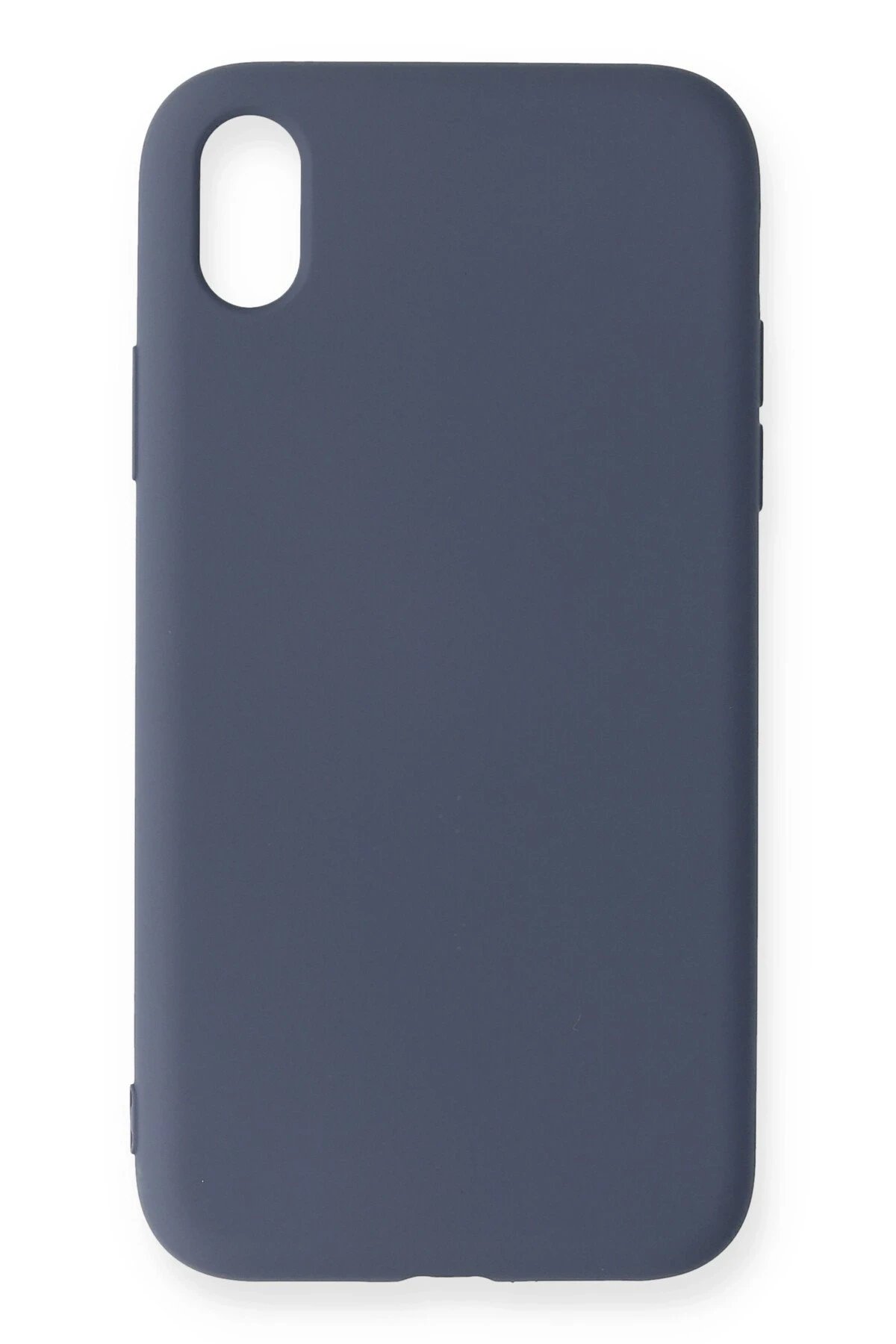 iPhone XR Kılıf Nano içi Kadife Silikon - Gri-(5796)