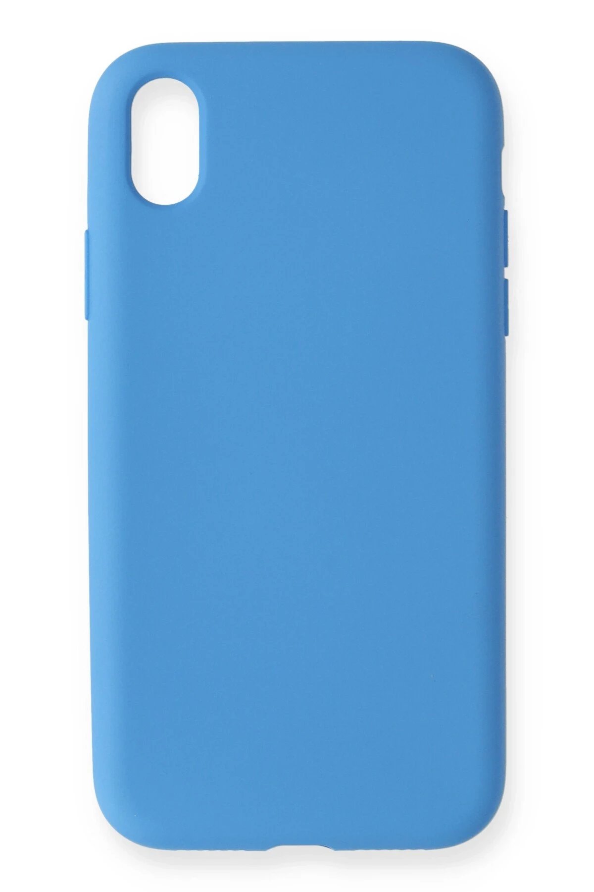 iPhone XR Kılıf Nano içi Kadife Silikon - Mavi-(5796)