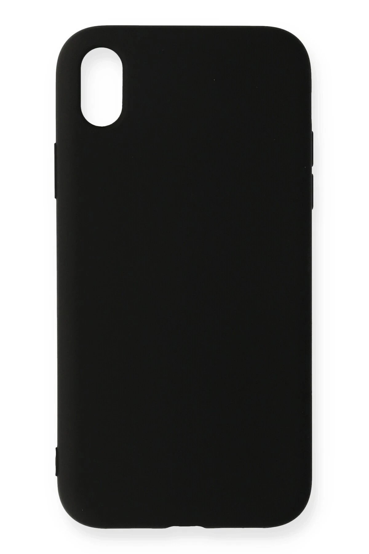 iPhone XR Kılıf Nano içi Kadife Silikon - Siyah-(5796)