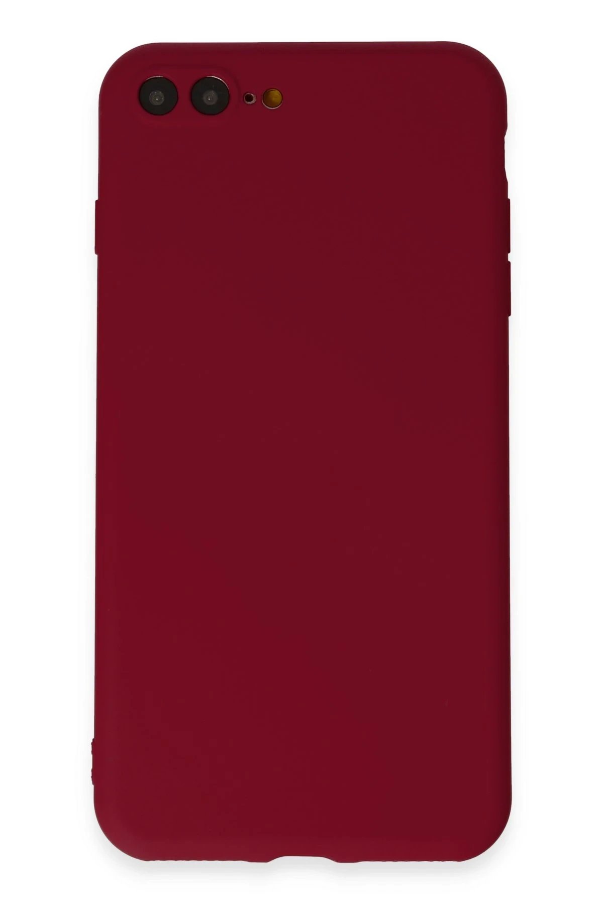 iPhone 7 Plus Kılıf First Silikon - Bordo-(5796)