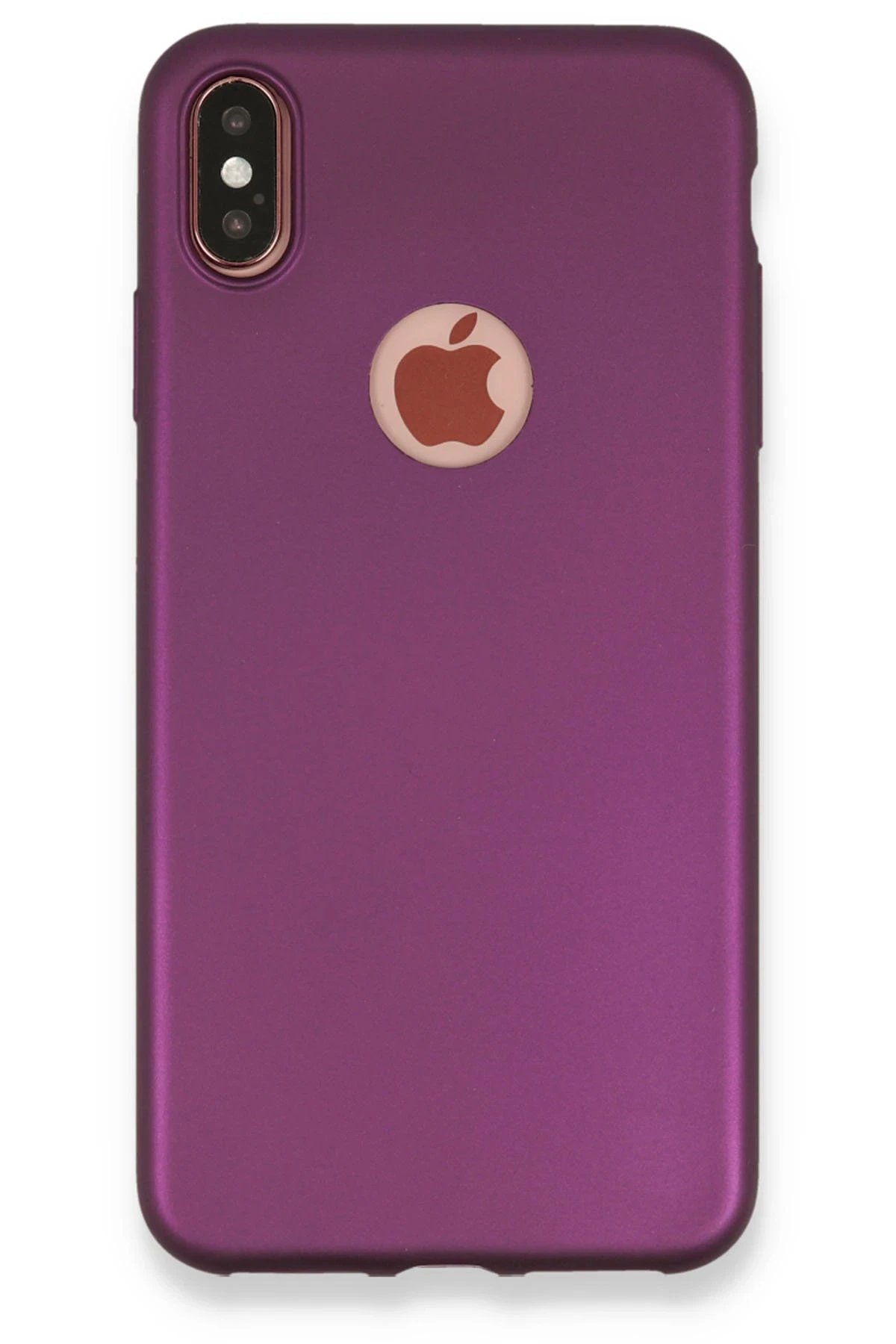 iPhone XS Max Kılıf First Silikon - Mürdüm-(5796)