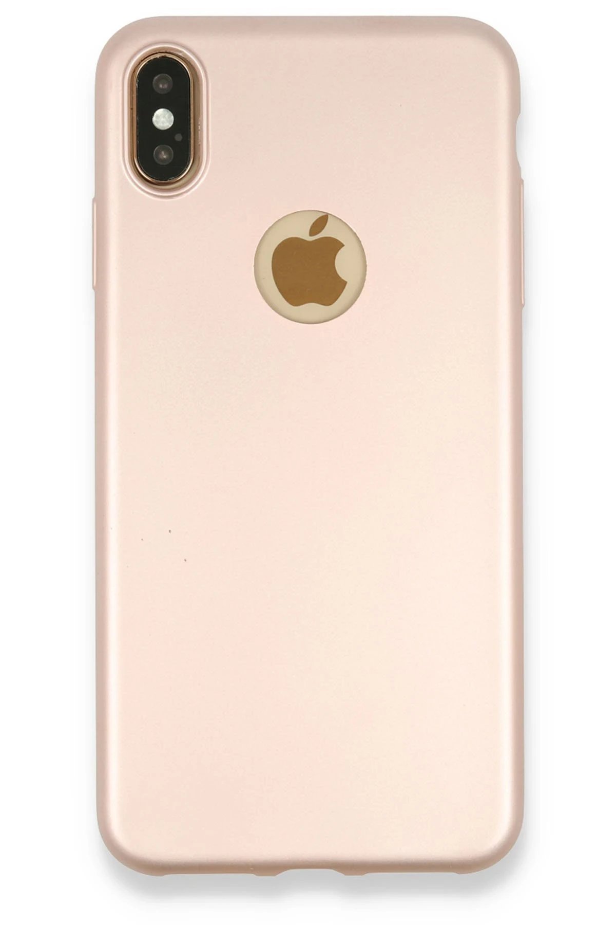 iPhone XS Max Kılıf First Silikon - Rose Gold-(5796)