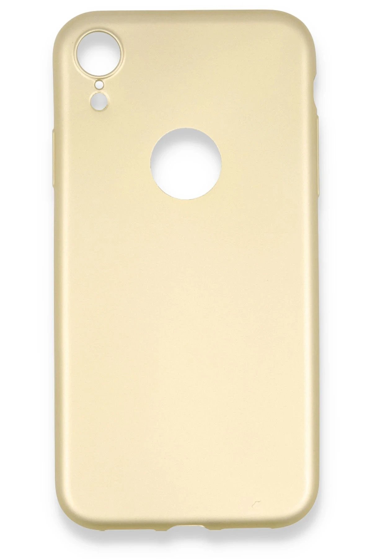 iPhone XR Kılıf First Silikon - Gold-(5796)