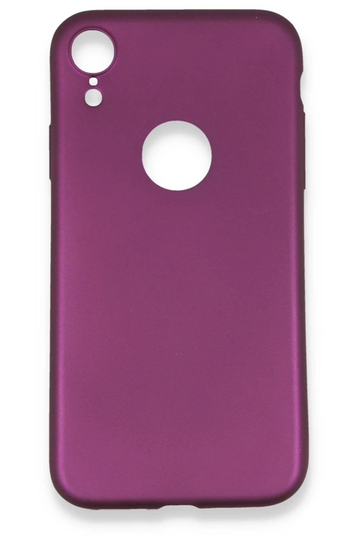iPhone XR Kılıf First Silikon - Mürdüm-(5796)