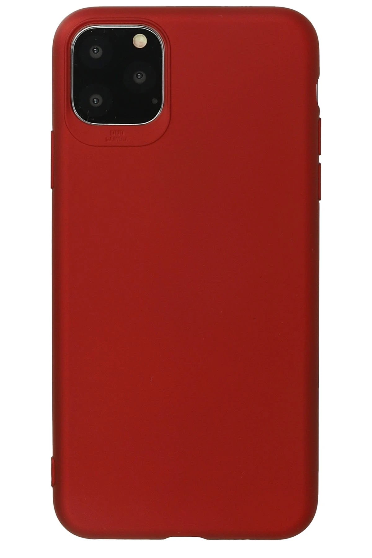 iPhone 11 Pro Kılıf First Silikon - Bordo-(5796)